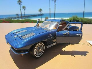 Freanklin 1963 Corvette Z06 Daytona Bluet Fiberglass.  Mib Both Boxs