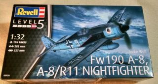 Revell 03926 1/32 Fw 190 A - 8,  A - 8/r11 Kit W/extras