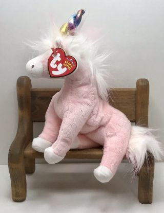 Ty Beanie Baby Charmer The Unicorn With Tag Retired Dob: September 10th,  2002
