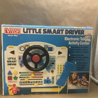 VTECH Little Smart Driver 1989 Electronic Talking Activity Center Toy W/Orig Box 2