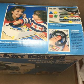 VTECH Little Smart Driver 1989 Electronic Talking Activity Center Toy W/Orig Box 4