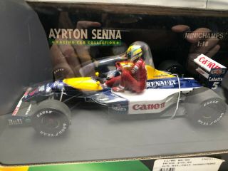 1/18 Scale Model Minichamps Williams Renault Fw14 1991 British Grand Prix Senna