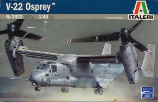 Italeri 1:48 V - 22 Osprey Helicopter Update Design Latest Version Kit 2622u