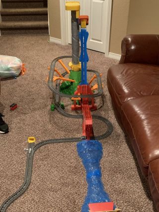 Trackmaster Thomas Sky - High Bridge Jump Spiral Track Helicopter Toys