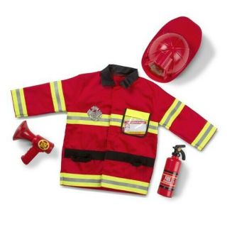 Melissa And Doug Kids Firefighter Costume With Helmet (battery Required)