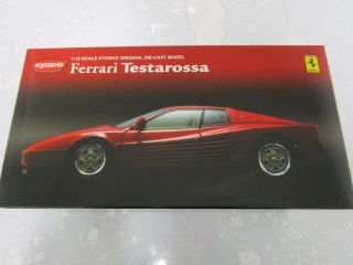A Kyosho Ferrari Testarossa 1:18 Scale Die - Cast Model Red Japan