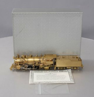 Custom Nj Brass St - 208 Brass Ho Scale Santa Fe 1800 2 - 6 - 2 Steam Locomotive And T