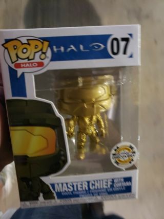 Funko Pop Halo Golden Master Chief With Cortana Halo Outpost Discovery Exclusive