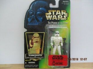 Star Wars Storm Trooper Green Card Action Figure W/ B;aster And Cannon