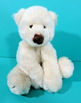 Gund Schatzi Off White Teddy Bear Brown Nose Small 9 " Plush Stuffed Animal 15021