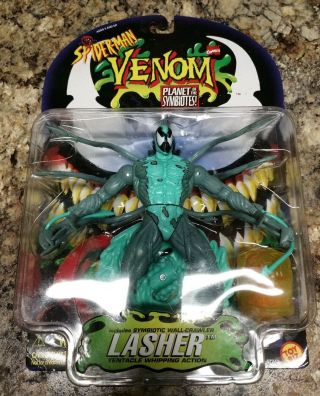 Lasher Venom Planet Of Symbiotes Spider - Man Marvel Comics Toy Biz 1996 47243
