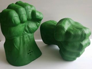 Marvel The Incredible Hulk Hands Electronic Smash & Bash Gloves 2003 Toy Biz