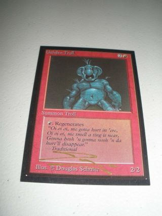 Mtg Magic Signed Artist Proof Uthden Troll Ce Collector 