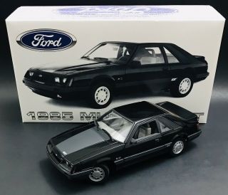 1985 Ford Mustang Gt 5.  0 Black 1/18 Gmp Htf “ Read”