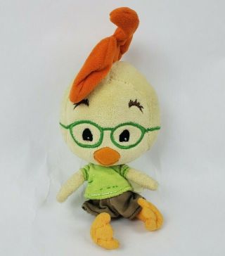 Disney Store Chicken Little 10 " Plush Green Glasses Stuffed Animal Hoop Retail
