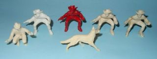 1950s Stuart Roy Rogers Play Set Plastic Character Figures