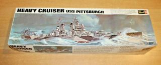 44 - 457 Revell 1/490 Scale Heavy Cruiser Uss Pittsburgh (ca - 72) Plastic Model Kit