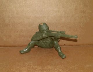 Vintage Plastic Army Man " Sitting Sniper "