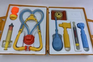 Vintage 1977 Fisher - Price Medical Kit 936 - Complete - Doctor Nurse Med Box Set
