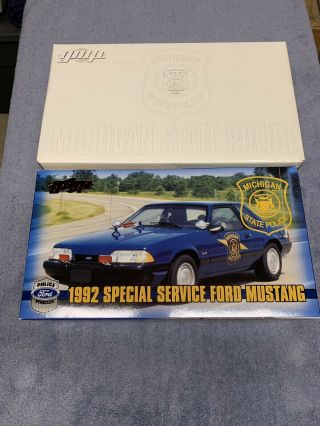 Gmp 1/18 Michigan State Police 1992 Mustang Ssp