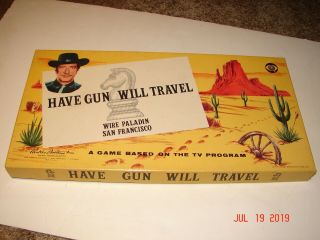 Have Gun Will Travel Board Game Parker Brothers 1959 - 100 Complete