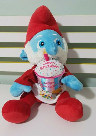 Papa Smurf Build A Bear Birthday Cupcake And Shirt 40cm The Smurfs