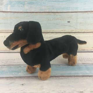 Melissa & Doug Dog Stuffed Animal Dachshund Black 16 " Plush Weiner Lifelike Toy