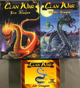 Aeg L5r Clan War Unaligned Elemental Dragons In Boxes: Air,  Fire & Water Dragons