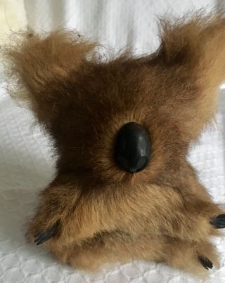 Vintage Real Fur Australian Koala Bear Stuffed Animal Plush Toy