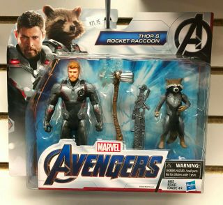 Marvel Avengers Hasbro 6 Inch Endgame Quantum Team Suit Thor And Rocket