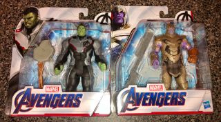 Marvel Avengers Hasbro 6 Inch Endgame Quantum Team Suit Hulk And Thanos
