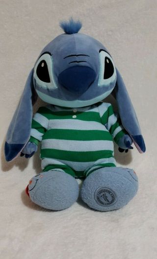 Disney Store " Lilo & Stitch " - Plush Stitch In Pajamas Plush Doll 15 "