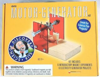 Discovery Science Kits Electric Motor Generator Homeschooling Project Kit