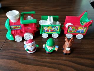 Fisher Price Little People Musical Christmas Train,  Santa Claus,  Elf,  Reindeer