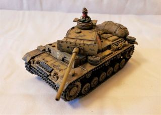 Painted 28mm Bolt Action German DAK Panzer III L Medium tank Afrika Korps 4