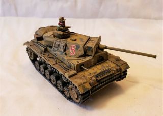 Painted 28mm Bolt Action German DAK Panzer III L Medium tank Afrika Korps 5