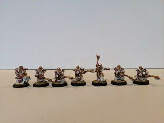 Warmachine Protectorate Of Menoth Flameguard Cleansers And Officer Painted