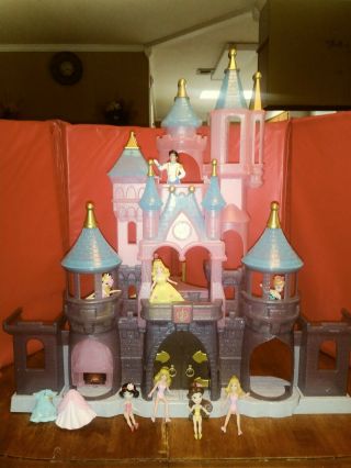 Disney Parks Princess Castle Play Set Light Up Doll House With Figures