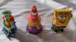 (3) Spongebob Squarepants Viacom 2000 & Squidward Tenticles & Patrick Star 6 "