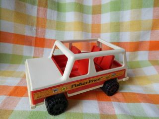 VINTAGE FISHER PRICE JEEP 992 FOR POP UP CAMPER - YEAR 1979,  LITTLE PEOPLE 2