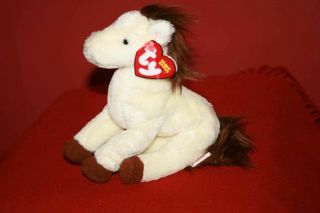 Ty Beanie Babies Marshall Horse Rare W/errors Retired Plush Stuffed Animal Toy
