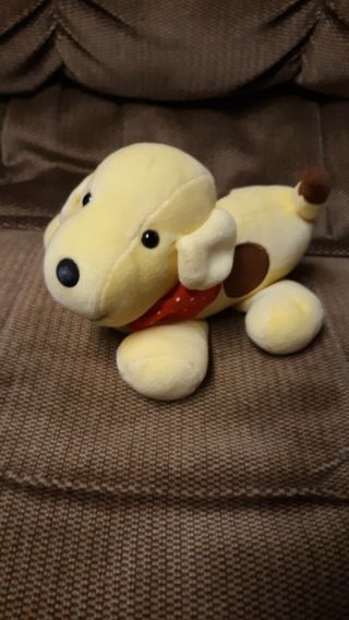 Eden Spot Yellow & Brown Puppy Dog W/red Bandana Plush Stuffed Toy 7 " 1993