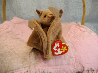 Ty Beanie Babies Batty The Fruit Bat Bean Bag Plush Vampire