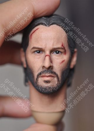 1/6 Scale Keanu Reeves John Wick 2.  0 Head Sculpt Battle Fit 12 " Body