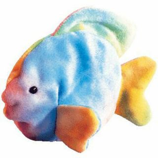 Ty Beanie Baby - Coral The Ty - Dyed Fish (4th Gen Hang Tag) (6 Inch) - Mwmts