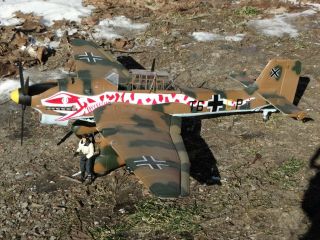 Ultimate Soldier Luftwaffe Stuka Ju - 87b Desert Snake German Bomber Plane 1:18
