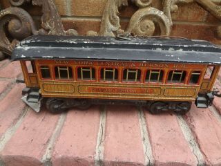 Bing Prewar Tin 1 Gauge York Central & Hudson Railroad " Pullman Parlor Car "