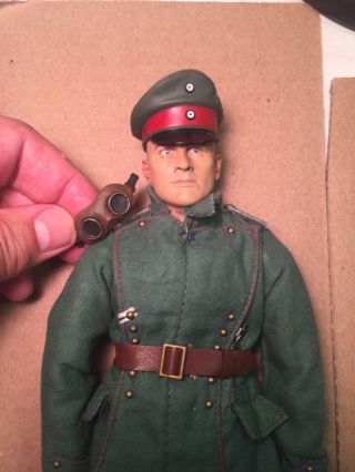 Custom 12 " Wwi German Pilot Ace Red Baron Von Richthoffen Sideshow Did 1/6 Scale