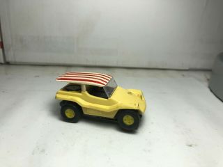 Vintage Aurora Thunderjet Slot Car Yellow Dune Buggy