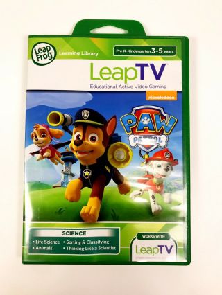 Leapfrog Leap Tv Leaptv Nickelodeon Paw Patrol Game Cartridge 3 - 5 Yrs